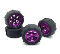 RC Car Tyre Hub Wheels Compatible With Wltoys 144001 124019 A959 For SCY 16101 For MJX 14209 16207 For JJRC Q130A RC Car Parts 85mm Snow Sand Tires Tyre Wheel(Purple)