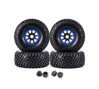 RC Car Tyres Wheels For Axial For Traxxas For Vkar For Hobao 1:8 1/7 1/8 Tires Wheel Tyres 17mm Hex RC Off-road Car Short Course Truck Accessories Replacement(Blue)