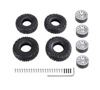 RC Car Tyres Wheels For MN 1/2 D90 98 99S 78 82 99sV2 1/16 For WPL C14 C24 C34 Clip Type Tire Soft Skin Rc Car Upgrade Metal Parts Accessories And Repair(Silver)