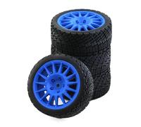 RC Car Tyres Wheels For Tamiya For TT01 For TT02 XV01 TA06 PTG-2 For HPI WR8 For HSP 1/10 1/12 1/14 Tires On Road Tyre Wheel RC Car For Racing Upgrades Parts(Blue)