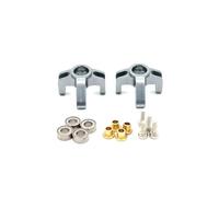 RC Car Upgrade Part For FMS FCX24M For Camel D90 D110 1/24 Metal Front Steering Cup Rc Car Tracked Vehicles Parts And Accessories Replacements(Silver)