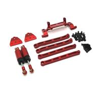 RC Car Upgrade Part For MN For MN168 For MN82 LC79 For MN78 Model 1/12 RC Car Parts Metal Upgraded Rod Shock Absorber Set Replacement Parts(Red)