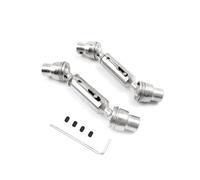 RC Car Upgrade Part For WPL C14 C24 D12 B14 B24 B16 B36 For MN D90 For MN98 For MN99S Metal Drive Shaft CVD 4x4 6x6 4WD 6WD RC Car Accessories Upgrades Replacements(Silver,2pcs)