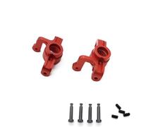 RC Car Upgrade Parts Compatible With Losi 1/10 RC Car Upgrade Modification Part Accessories Metal Front Steering Spindle Steering Cup(Red)