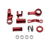 RC Car Upgrade Parts Compatible With Traxxas For Slash For Hoss 1/10 Rc Car Parts Metal Steering Bellcranks And Drag Link Servo Saver Set 6845X(Red)