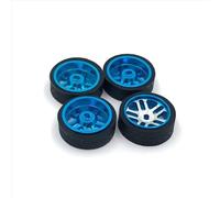RC Car Upgrade Parts Compatible With Wltoys K969 K989 P929 For Awd For Mini-Z For Mini-D 1/28 RC Drift Car Parts Accessories Rubber Tyre Tires Wheel(Blue)