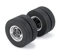 Rc Car Wheel Rim Tire For Tamiya 1/14 Trailer Tractor Truck rc cars Wheels Parts Accessories Metal Rear Wheel Rim Hub And Rubber Tires Kit