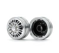 Rc Car Wheel Rim Tire For Tamiya For 1/14 RC Tractor Trailer Cargo Truck Car Wheels Rims Upgrade Parts 2PCS Aluminum Alloy Front Wheel Hub(2pcs front)