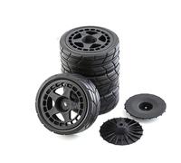 RC Car Wheel Tyre Kit Compatible With TAMIYA For TT02 XV01 For HSP For HPI For Kyosho For WLtoys 1/10 RC Car Parts Accessories Wheel Rims 26mm Tires(Black)