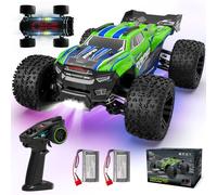 RC Car with Coloured Light, 1/18 32 + km/h Remote Controlled Car from 8 Years, 2.4 GHz All Terrain Monster Truck Remote Controlled, Waterproof RC Buggy, 4WD RTR Remote Controlled Cars Adults Children