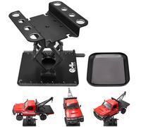 RC Car Work Stand Aluminum Repair Workstation 360° Rotation Lift Lower with Screw Tray for Traxxas TRX4 Axial Arrma Redcat Losi 1/8 1/10 1/12 1/14 1/16 1/18 1/24 RC Car Tool Set (All Black)