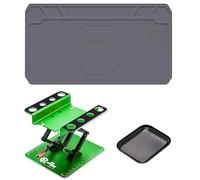 RC Car Work Stand Aluminum Repair Workstation Lift Lower with Screw Tray and Silicone Working Mat for Traxxas TRX4 Axial Arrma Redcat Losi 1/10 1/12 1/14 1/16 1/18 1/24 RC Car Tool