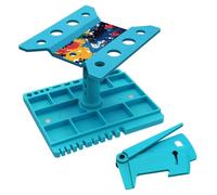 RC Car Work Stand Repair Workstation 360° Rotation Stand with RC Car Ride Height Gauge for Traxxas TRX4 Axial Arrma Redcat Losi 1/10 1/12 1/14 1/16 1/18 Remote Control Car Tool Set, Blue