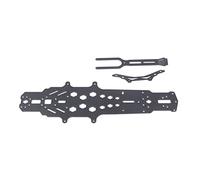 RC Carbon Fiber Chassis, High Flexibility CNC Machining Hollow 2 Layer Sinking Replacement RC Bottom Chassis Plate, Lightweight Design for YD2 - Z 1/10 Remote Control (Black)