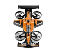 Rc Cars, 2 in 1 Flying RC Car Drone, Rechargeable Dual Mode Remote Control Flying Car with Dual Land & Air Modes, USB Rechargeable Ground & Air Remote Control Toy (Orange)