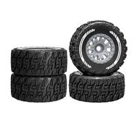 RC Cars Models Parts For Arrma For Mini For Mojave For Grom 4X4 1/16 4pcs Plastic Wheels Rims With Rubber Tires RC Car For Desert Truck Upgrade Parts(Grey)