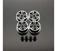 RC Cars Models Parts For Tamiya For Mini 4WD Middle Diameter20.5mm Lightweight Wheels Self-made Parts Colored Wheel W/Aluminum Disc(Silver)