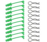 RC Cars Toys For Arrma 1/7 1/8 10Pcs Upgrade Body Clip Retainer Shell Post Column Mount Clips Parts Bent Springy R Pins RC Car Accessories(Green)