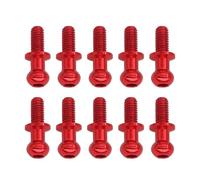 RC Cars Toys For Tamiya For TT01 For TT02 For Sakura D5 1/10 10Pcs Metal M3 Hex Ball Head Screws RC Drift Car Spare For Universal Parts(Red)