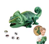 RC Chameleon Toy - Remote Control Electronic Crawling Animal with LED Lights | Realistic Fake, Safe for Kids, Perfect Birthday with Birthday, Learning and Girls