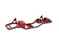 RC Chassis Frame For Axial For SCX10 II For Rock 1/10 Off Road Truck RC Crawler Carbon Fiber Girder 4MM CNC Metal Car For Chassis Frame Body Kit Parts(Red)