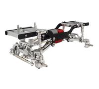RC Chassis Frame For MN For MN98 D90 D91 D99 For MN99S 4WD RC Car Metal For Chassis Frame Portal Axle 2 Speed Gearbox Shock Absorber Tie Rod Set Drive Shaft(1Speed Gearbox Frame Silver)