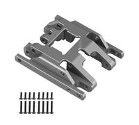 RC Chassis Frame For TRX4M 1/18 Aluminum Alloy Skid Plate Transmission Mount Gearbox Base Center Frame Brace Hops RC Crawler Car Accessory Replacement(Gray)