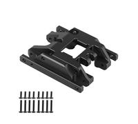 RC Chassis Frame For TRX4M 1/18 Aluminum Alloy Skid Plate Transmission Mount Gearbox Base Center Frame Brace Hops RC Crawler Car Accessory Replacement(Black)