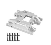 RC Chassis Frame For TRX4M 1/18 Aluminum Alloy Skid Plate Transmission Mount Gearbox Base Center Frame Brace Hops RC Crawler Car Accessory Replacement(Silver)