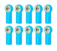 Rc Components For AXIAL For SCX10 D90 D110 For Tamiya CC01 For Racing 1/10 10Pcs Metal M3 Aluminum Link Rod Tie Rod End Ball Joint RC Car Track(Blue)