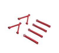 Rc Components For SG-2801 SG2801 For Mini Alloy D90 Metal Upgraded Connecting Rod Set RC Car Spare Parts Upgrade Accessories Replacement Repair(Red)
