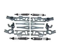 Rc Components For Wltoys 12402a 4WD 1/12 9pcs Upgrade Metal Parts 2.4G RC Car Accessories Replacement Repair Modification(Light Grey)