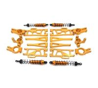 Rc Components For Wltoys 12402a 4WD 1/12 9pcs Upgrade Metal Parts 2.4G RC Car Accessories Replacement Repair Modification(Yellow)