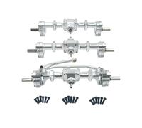 Rc Components For WPL B16 B36 1/16 Metal Upgrade Front Middle And Rear Door Axles Six Wheel Drive RC Car Parts Upgrade Accessories(Silver)