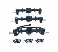 Rc Components For WPL B16 B36 1/16 Metal Upgrade Front Middle And Rear Door Axles Six Wheel Drive RC Car Parts Upgrade Accessories(Black)
