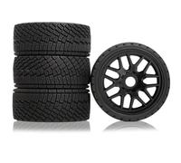 RC Components Parts For Arrma For Losi For Kyosho For Tamiya For Hpi WR8 For Hsp 1/8 1/7 RC On Road Tires And Plastic Wheels 17mm Hex Tyres Drift Car(Black)