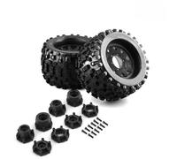 RC Components Parts For Hpi For Redcat For Rovan For Savage 1/8 2PCS 165MM Monster Truck Wheels Rim Tire Set 12 14 17mm Hub Hex Off Road RC Car
