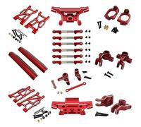 RC Components Parts For MJX For Hyper Go 10208 V2 Pack Cup C For Seat Pull Rod Drive Shaft Little Monster Remote Control Parts Metal Upgrade(Red)