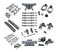 RC Components Parts For MJX For Hyper Go 10208 V2 Pack Cup C For Seat Pull Rod Drive Shaft Little Monster Remote Control Parts Metal Upgrade(Grey)