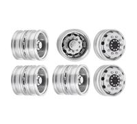 RC Components Parts For Tamiya 1/14 6pcs Complete Set Aluminum Front & Rear Wheel Hubs Rims Tractor For Climbing Trailer RC Car Upgrade Parts