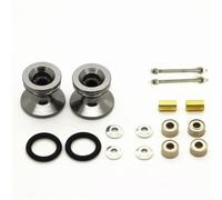 RC Components Parts For Tamiya For Mini 4WD Double Aluminum Rollers W/Rubber Rings 13-12mm For Custom Parts 15418 Includes Bearings Nuts And Screws(Grey)