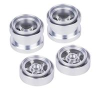 RC Components Parts For Tamiya Frog Sand Scorcher Grasshopper For Hornet 1/10 4 Pcs CNC Aluminum Beadlock Wheel Rim Hub For Buggy Car Upgrade Parts(Silver)
