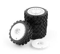 RC Components Parts For Tamiya XV-01 XV01 TA06 For TT-01 For TT-02 PTG-2 1/10 72mm Rubber Tire Wheel Tyres RC For Racing Car Upgrade Parts(White)