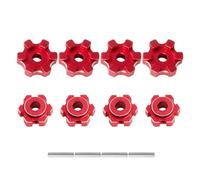 RC Components Parts For Traxxas For Maxx 1/10 Metal 17mm Splined Wheel Hubs Hex Wheel Hex 8956 RC Car Upgrade Parts Accessories(Red)