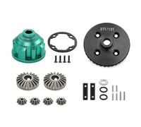 RC Components Parts For Traxxas For Maxx For Slash 1/8 For 1/10 Metal Complete Rear Differential Kit 37T 13T RC Car Upgrade Parts Accessories(Green)