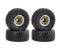 RC Components Parts For Trx4m For Scx24 AX24 FMS24 1/18 4pcs 57mm 1.0" Metal Beadlock Wheel Tire Set RC Crawler Car Upgrade Parts Accessories(Yellow)