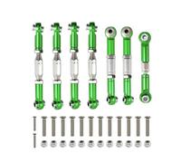 Rc Connecting Rod Tie Rod For Wltoys 144001 144002 144010 124007 124016 124017 124019 Metal Front Rear Linkage Servo Link Rod Set RC Car Parts Replacement And Use(Green)