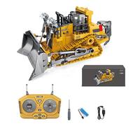 RC Construction Vehicle Set - 4 Pack 2.4GHz Remote Control Trucks with Lights, Alloy Material, True Scale Simulation