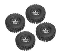 RC Crawler Aluminum Alloy 5 Star Wheel Rims Set for Superior Grip on Rough Terrain, Ideal for RC Enthusiasts, 4pcs Tires Wheels Set for Upgrade, Lightweight and Easy to Install (Ti Color)