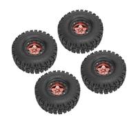 RC Crawler Aluminum Alloy 5 Star Wheel Rims Set for Superior Grip on Rough Terrain, Ideal for RC Enthusiasts, 4pcs Tires Wheels Set for Upgrade, Lightweight and Easy to Install (Brown)